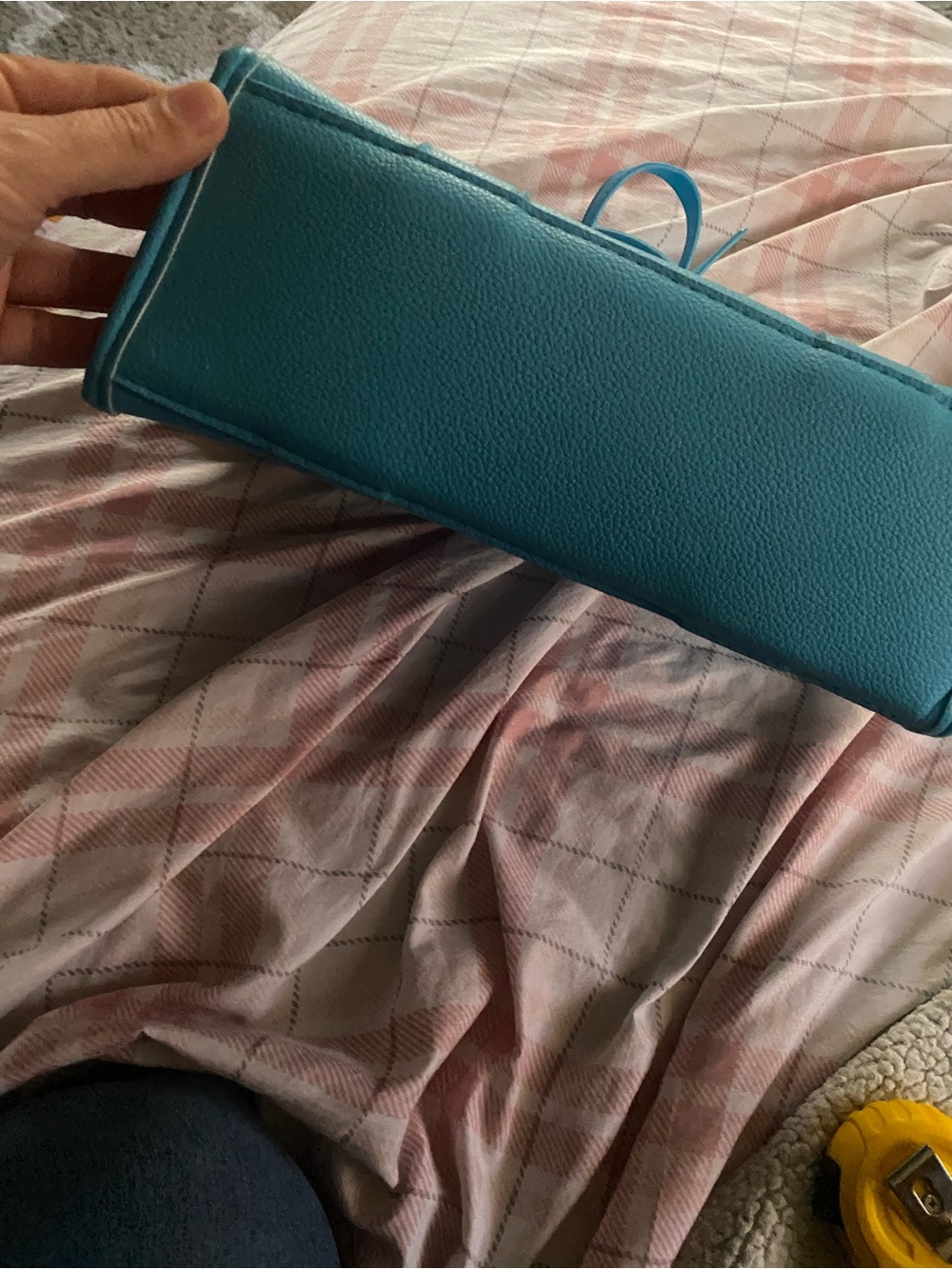 Marc Jacobs Turquoise Blue Pebbled Leather Tote Small/Medium - Picture 5 of 9